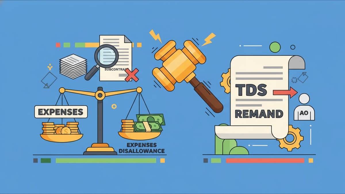 ITAT Upholds Disallowance of Subcontract Expenses, Remands TDS Matter to AO