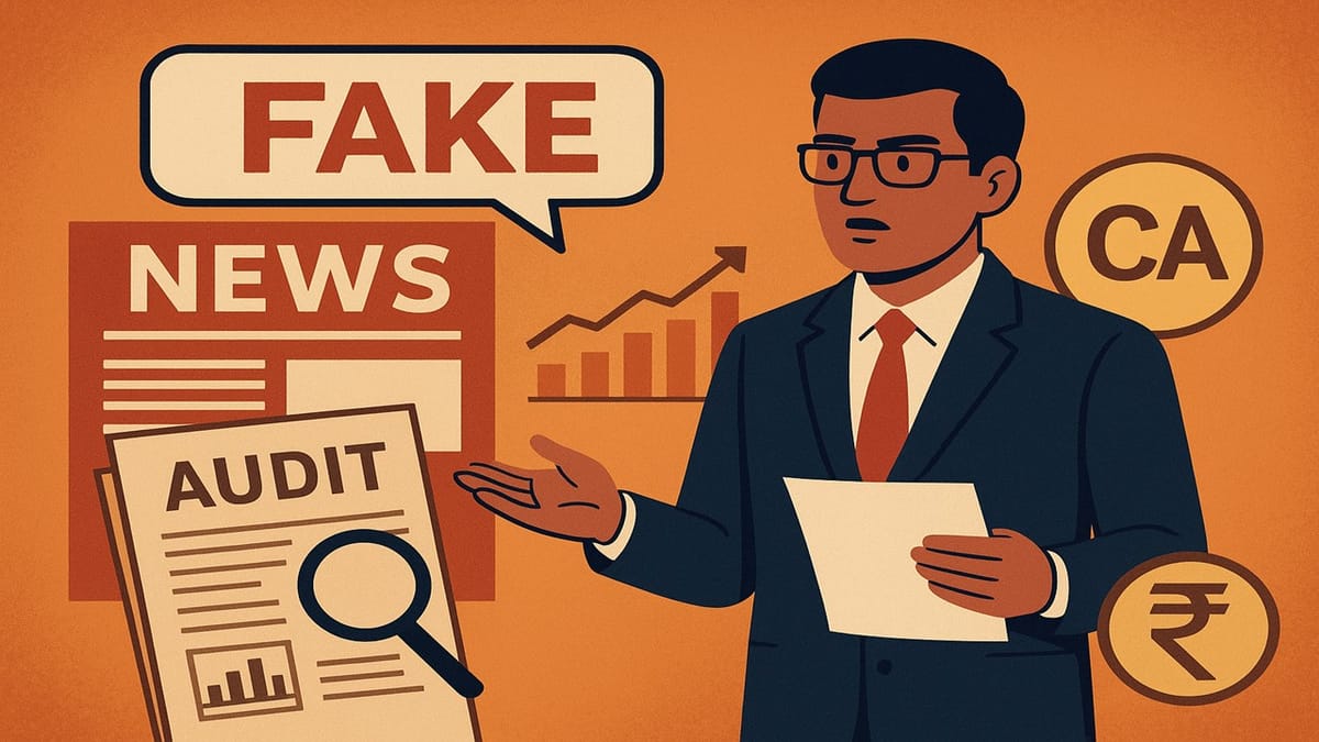 News of Removing Statutory Audit for Companies with Turnover Up to Rs 1 Crore Is Fake: Claims CA