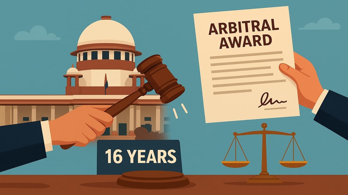 SC Sets Aside Delayed and Incomplete Arbitral Award: Exercises Article 142 To Finally Resolve 16-Year Dispute