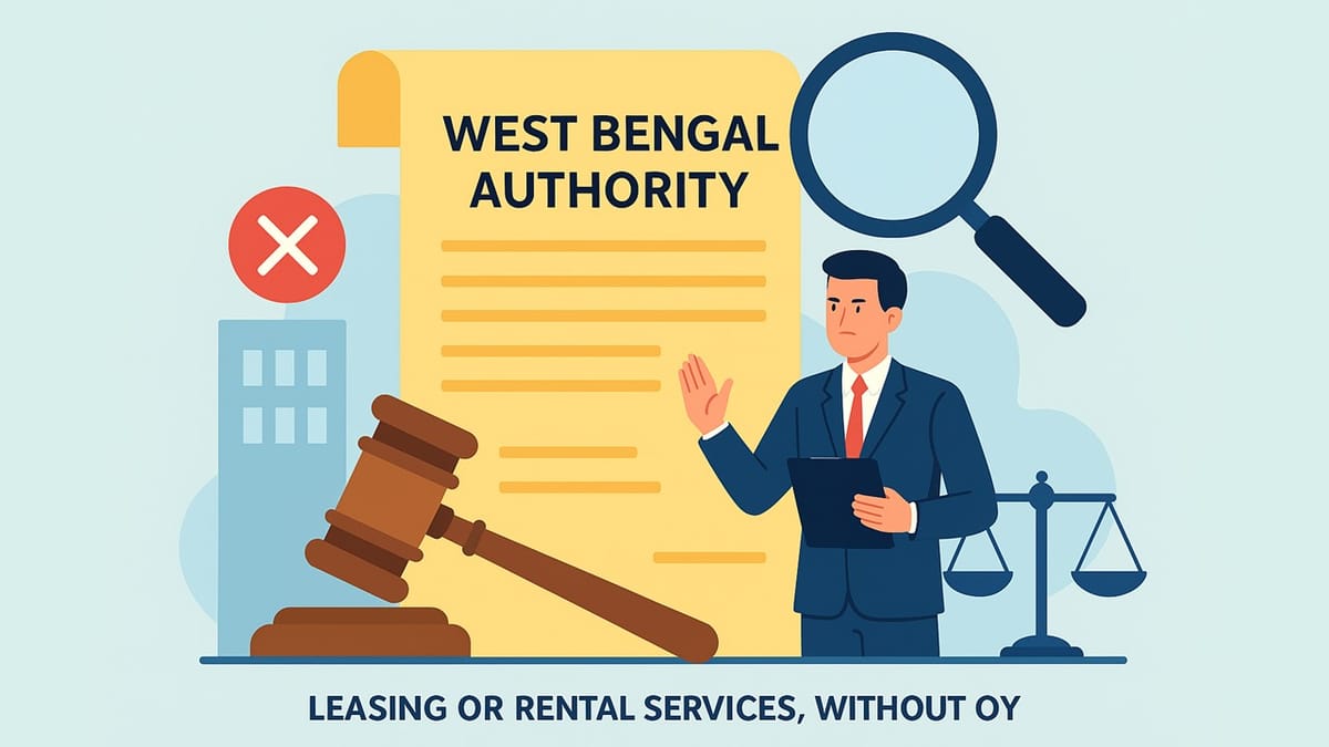 WB AAR Clarifies GST Rate on Fit-Out and Asset Hiring Services to be Taxed at 18% GST Rate