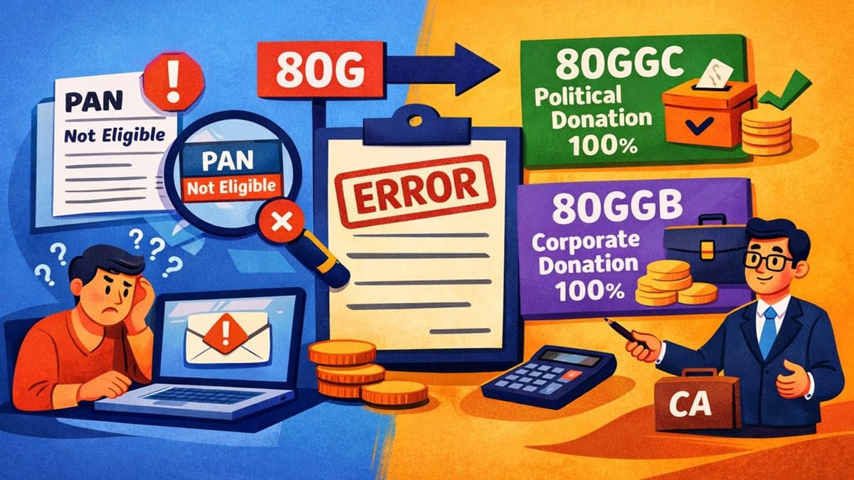Got intimation that Donee PAN is not eligible for Section 80G deduction: CA shares solution for correction