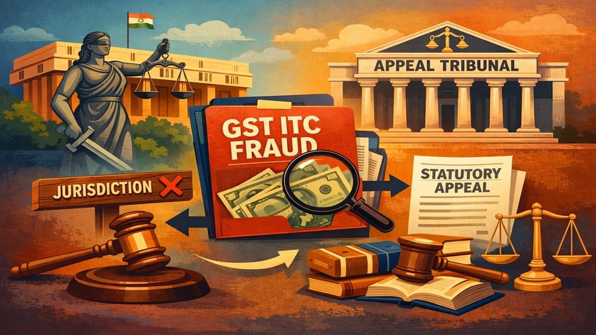 Delhi HC Sends GST ITC Fraud Dispute to Statutory Appeal, Rejects Jurisdiction Objections