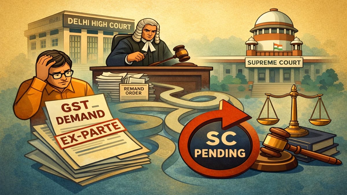 Delhi HC Sets Aside Ex-Parte GST Demand; Remands Matter Amid Pending SC Challenge