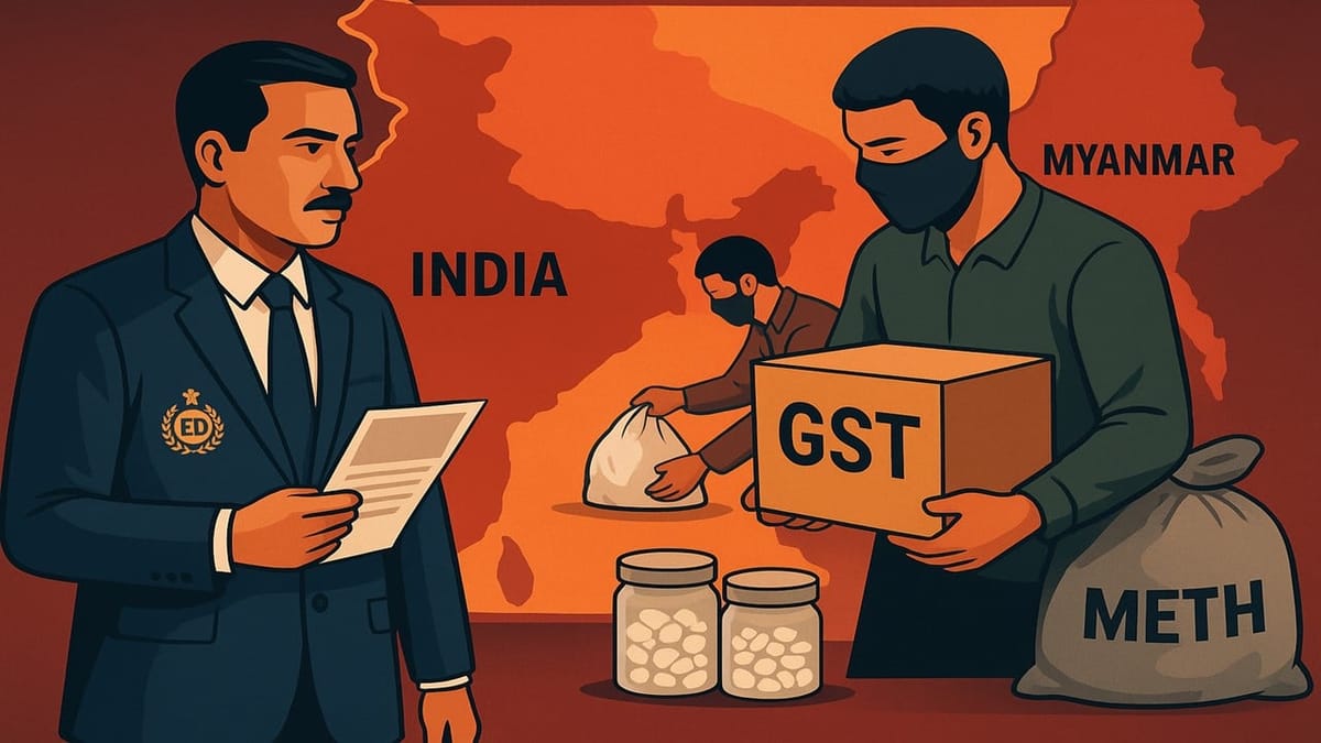 ED Uncovers Myanmar Drug Syndicate Misusing Indian GST Credentials
