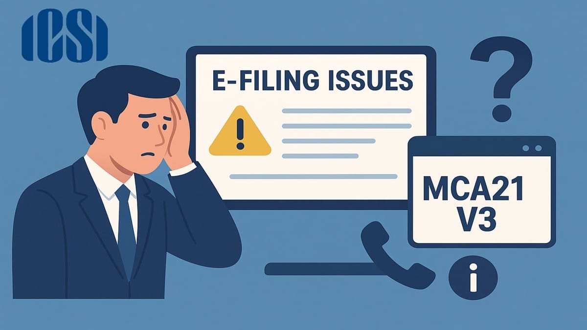 Facing E-Filing Issues on MCA21 V3 Portal? Know Where to Report It