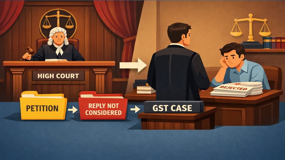 High Court Remands GST Case for Fresh Consideration Due to Non-Consideration of Petitioner’s Reply