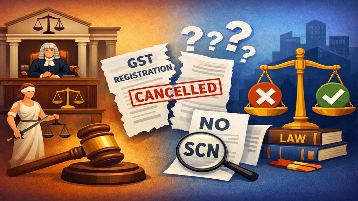 High Court Sets Aside Retrospective GST Registration Cancellation for Lack of SCN Basis