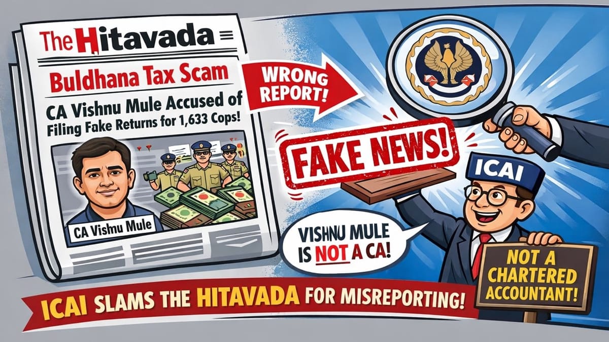 ICAI Seeks Public Clarification After Media Mislabels Tax Scam Accused as CA