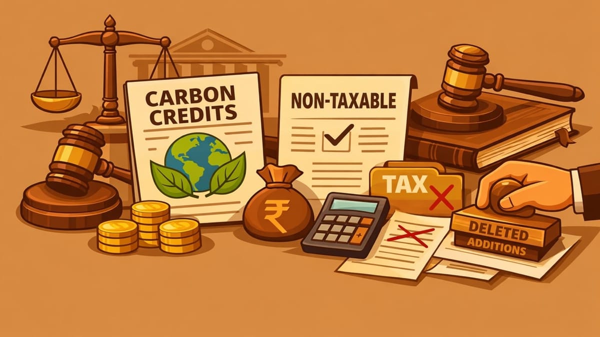 ITAT Rules Sale of Carbon Credits as Non-Taxable Capital Receipt; Deletes Major Additions