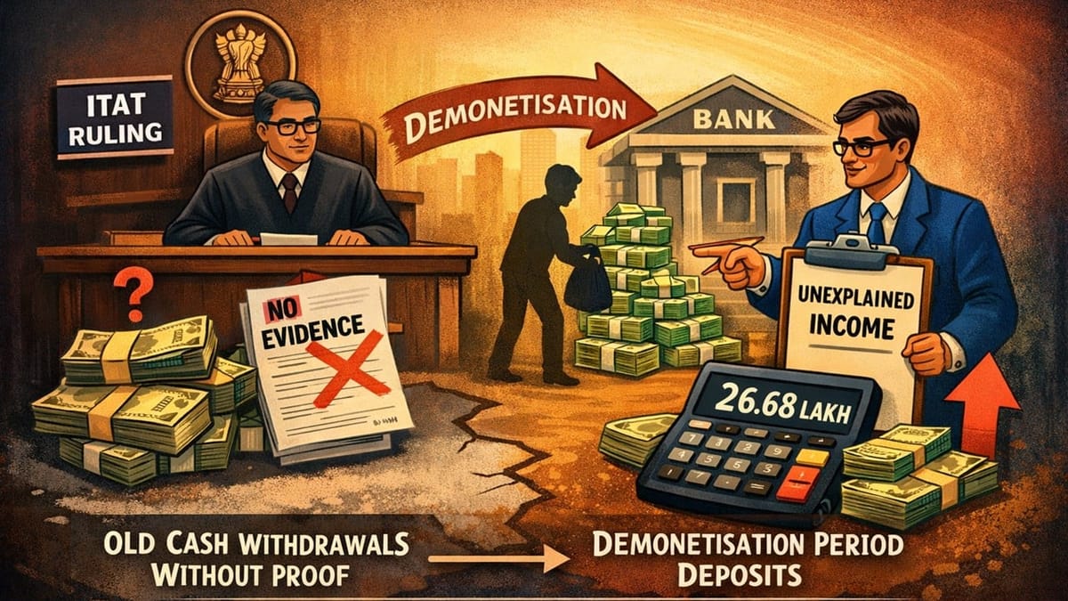 ITAT Upholds Rs. 26.68 Lakh Addition on Unexplained Demonetisation Cash Deposit