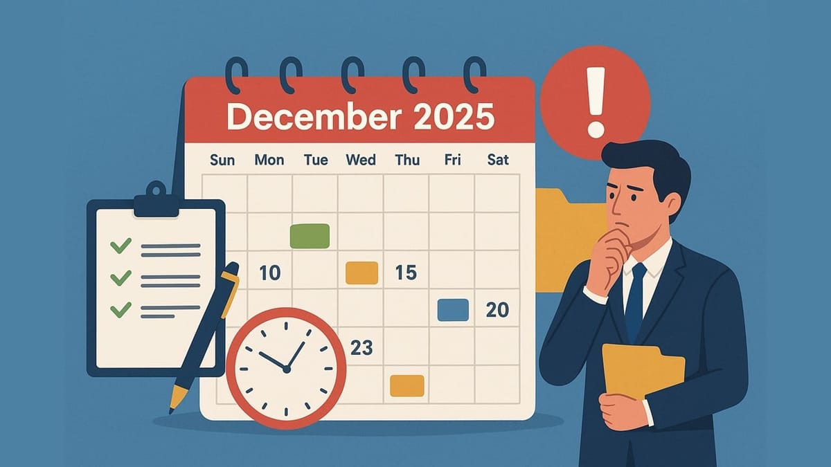 Compliance Calendar for December 2025: One of the Busiest Months for CAs