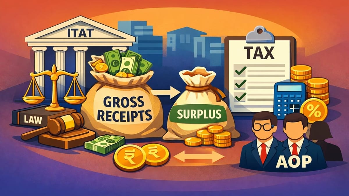 Only Surplus Can be Taxed, Not Full Gross Receipts: ITAT Gives Relief to AOP