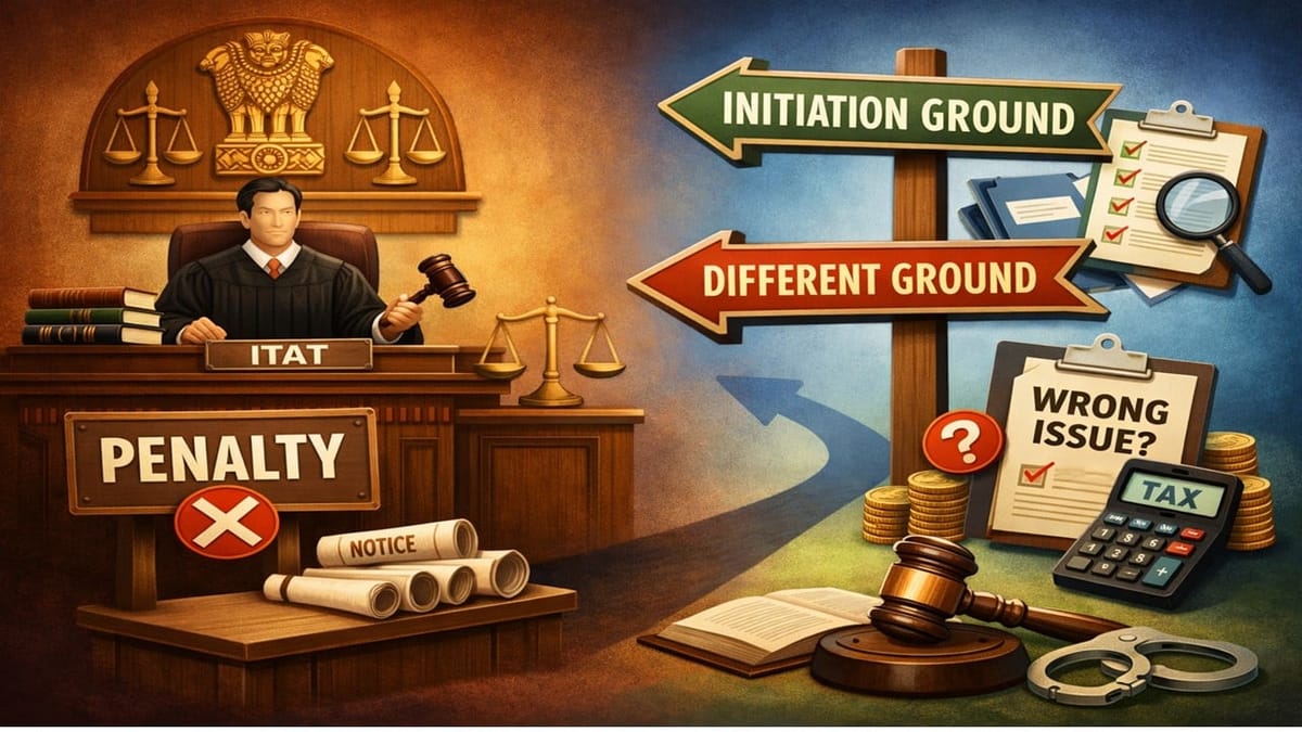 Penalty Cannot be Levied on a Ground Different from Initiation: ITAT