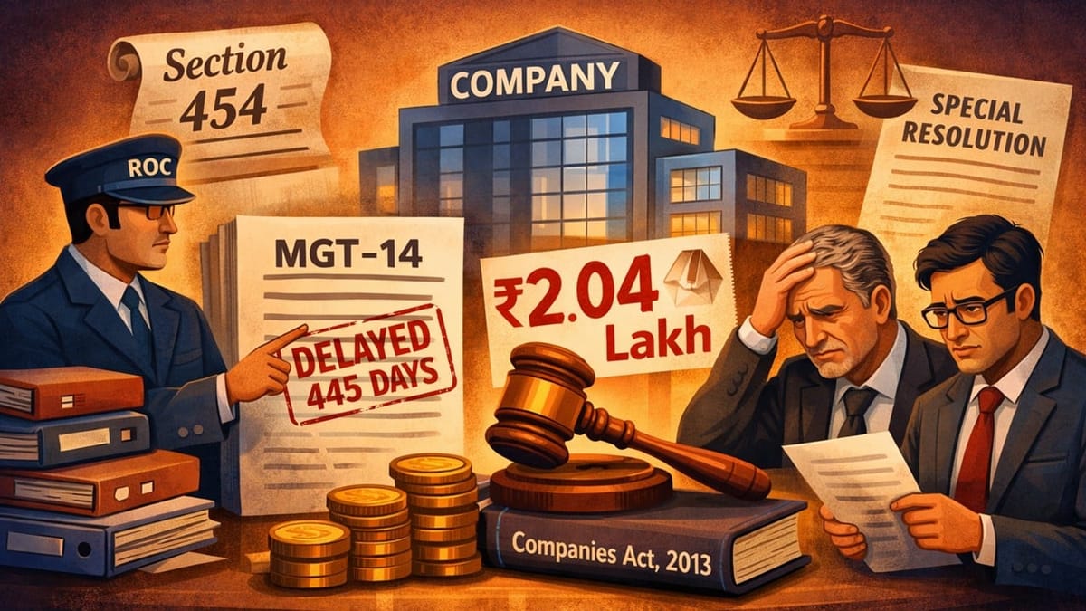 445-Day Delay in MGT-14 Filing Costs Company and Directors Rs. 2.04 Lakh