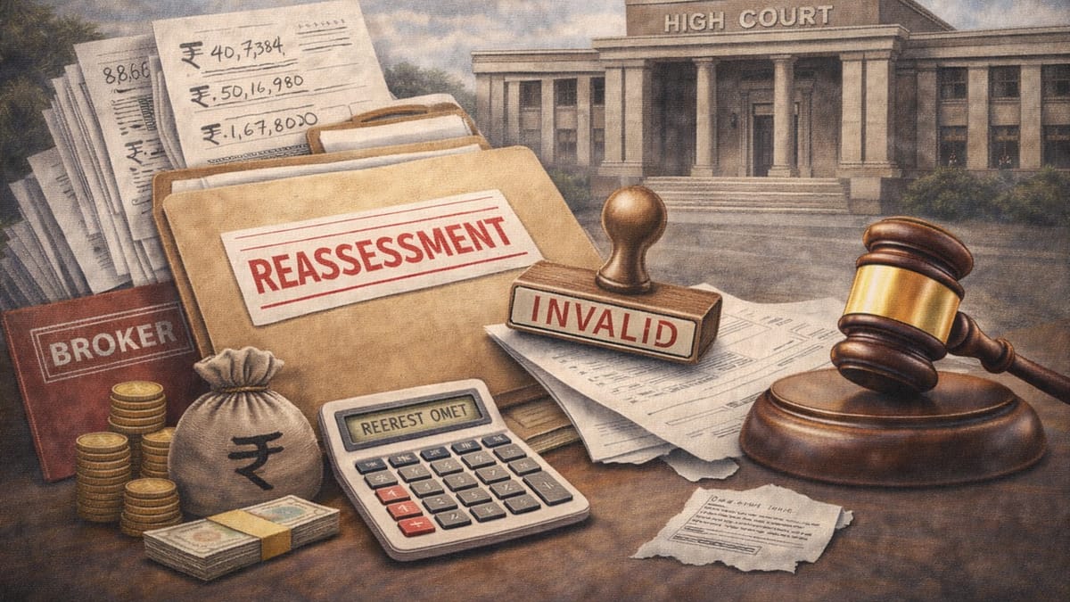 No Direct Link, No Reopening: High Court Quashes Income Tax Reassessment Based on Broker’s Loose Papers