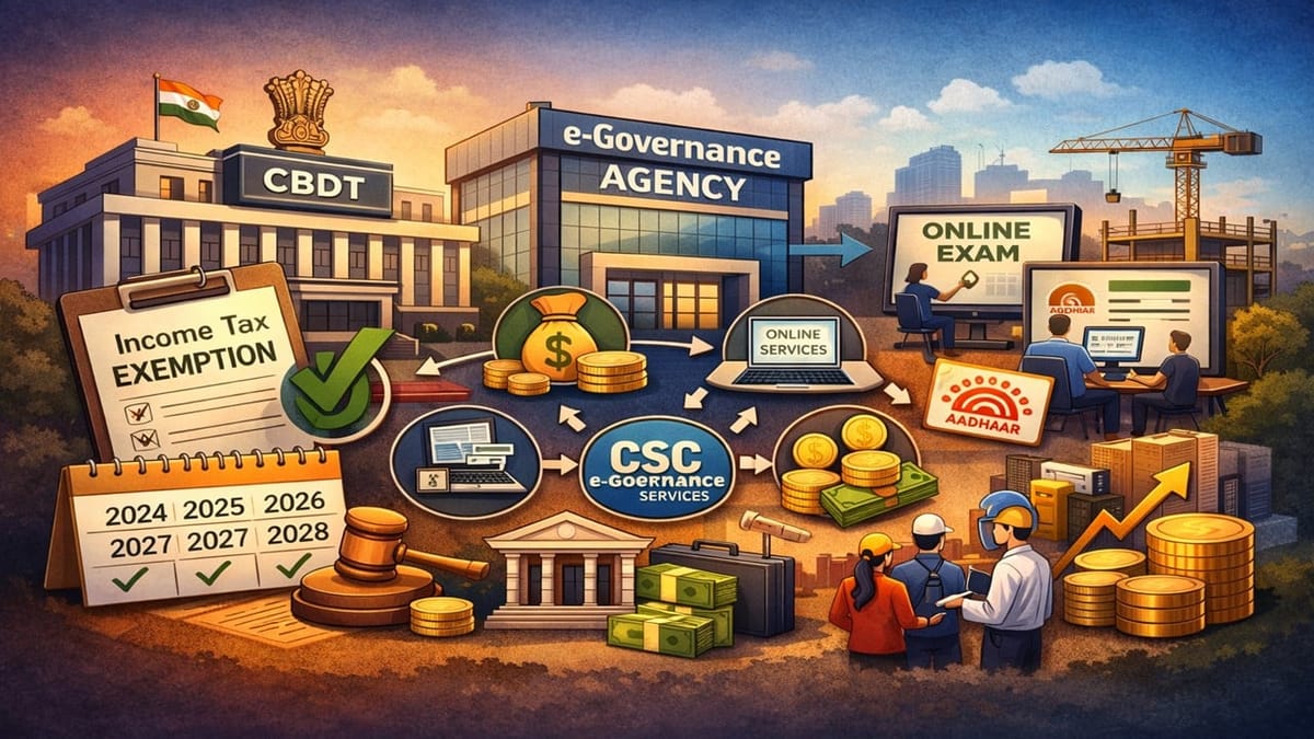 CBDT Notifies Income Tax Exemption for Tamil Nadu e-Governance Agency under Section 10(46)