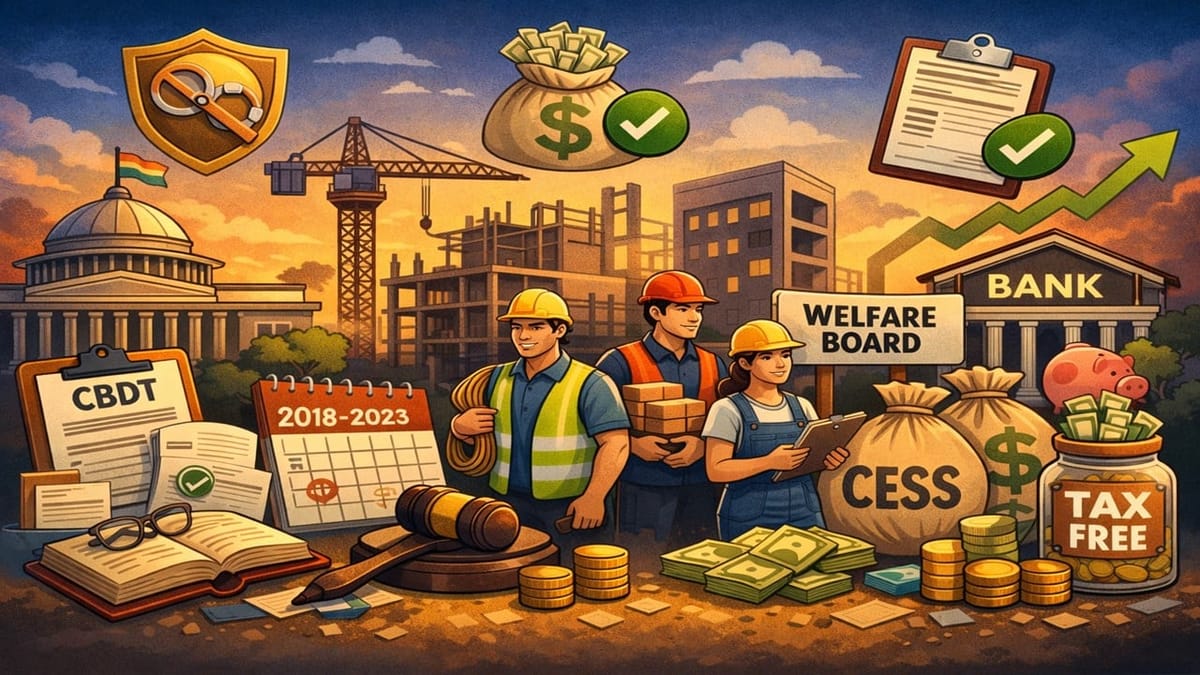 CBDT Notifies Tax Exemption for Dadra and Nagar Haveli Building and other Construction Workers Welfare Board