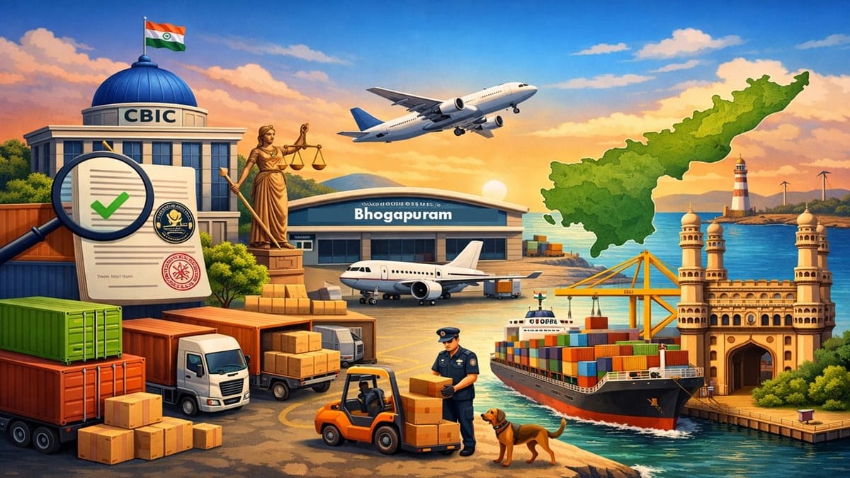 CBIC Approves Bhogapuram as Authorised Customs Handling Location in Andhra Pradesh