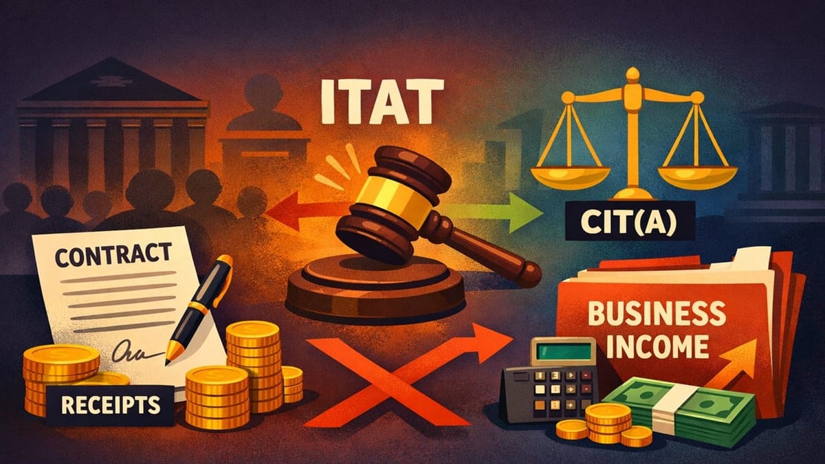 Contractual Receipts Cannot Be Treated as Business Income Merely Because They Are Earned Through Agreement: ITAT Upholds CIT(A)’s Ruling