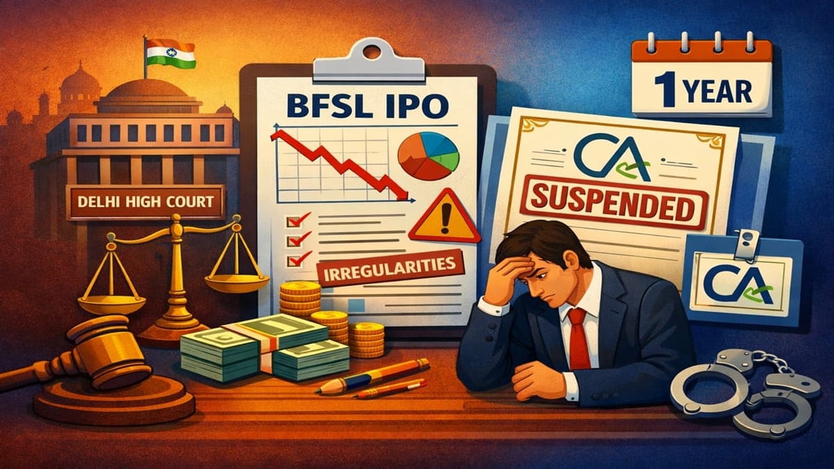Delhi High Court Suspends CA for One Year Over BFSL IPO Irregularities