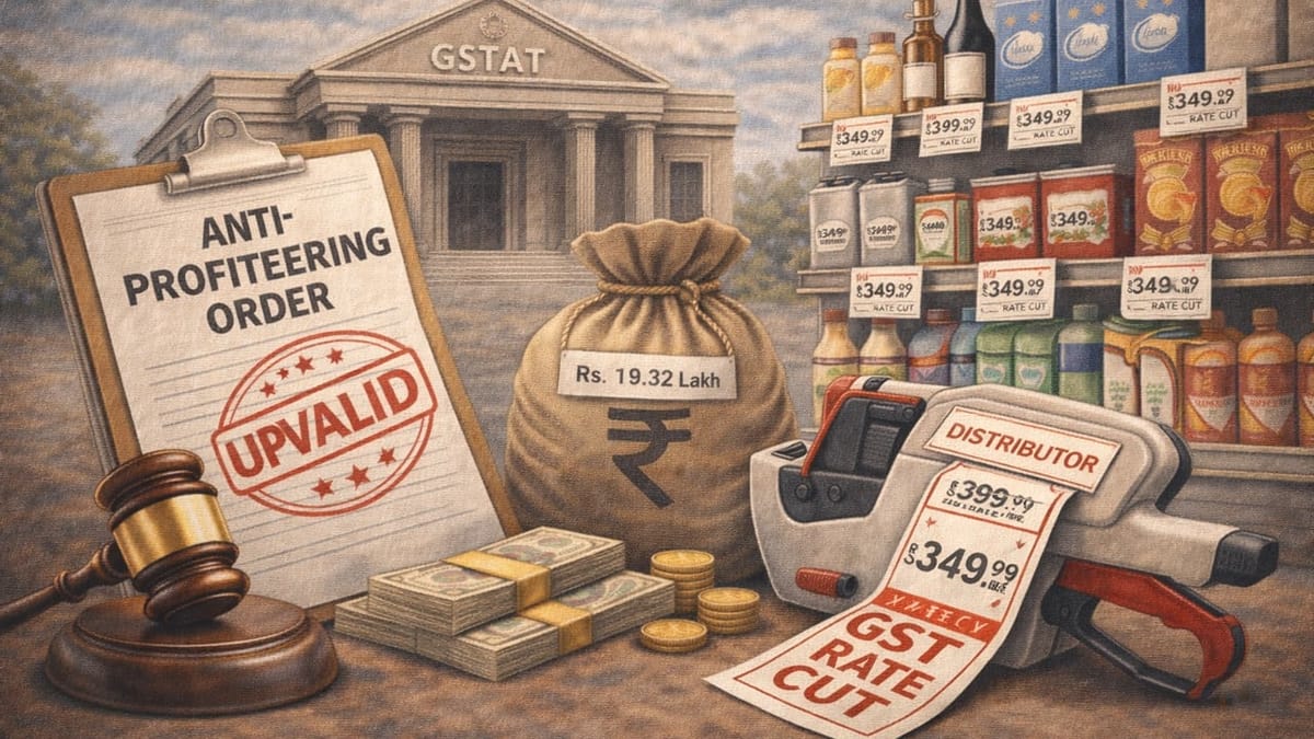 GSTAT Upholds Anti-Profiteering Demand of Rs. 19.32 Lakh on Distributor for Not Passing GST Rate Cut
