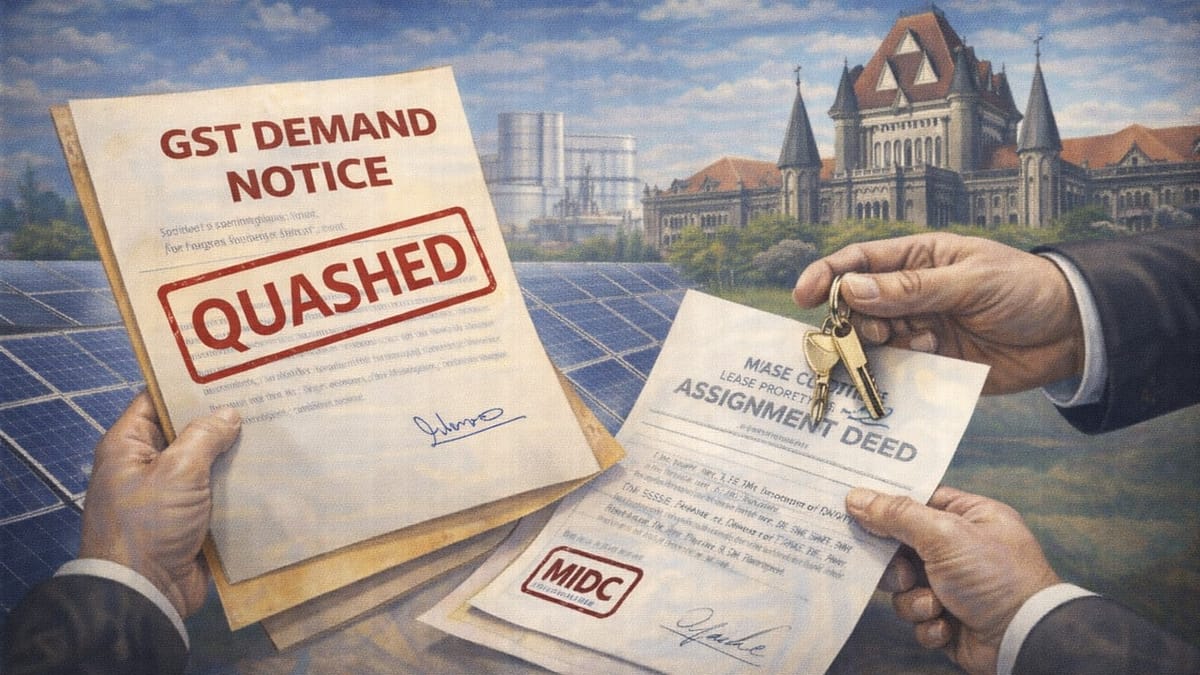 Bombay HC Quashes GST Demand on Assignment of Leasehold Rights as it falls Outside GST Net