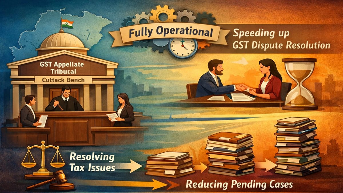 GSTAT Cuttack Bench Now Fully Functional to Clear Pending GST Cases With Three Members