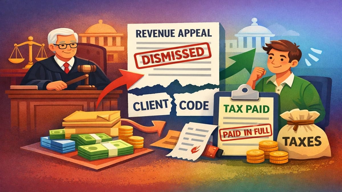 HC Dismisses Revenue Appeal in Client Code Modification Case Where Assessee Paid Full Tax