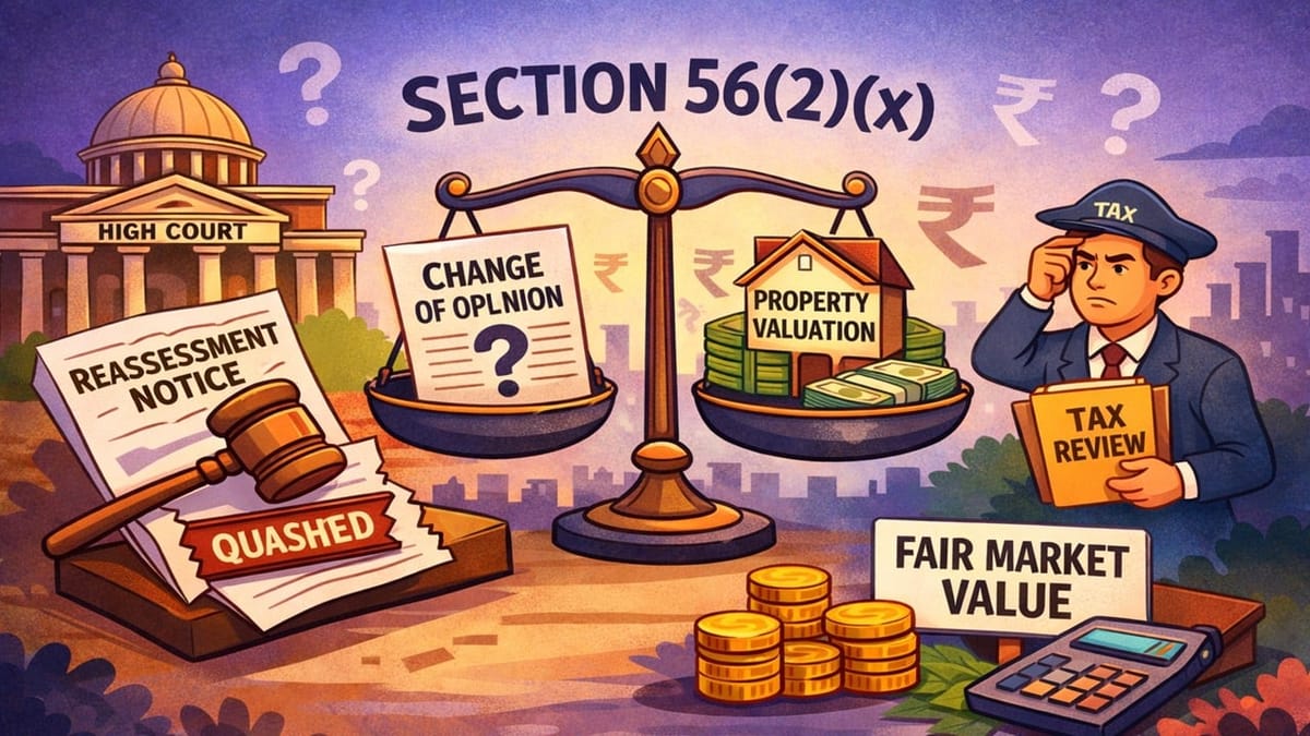 HC Quashes Reassessment on Change of Opinion in Section 56(2)(x) Property Valuation Case