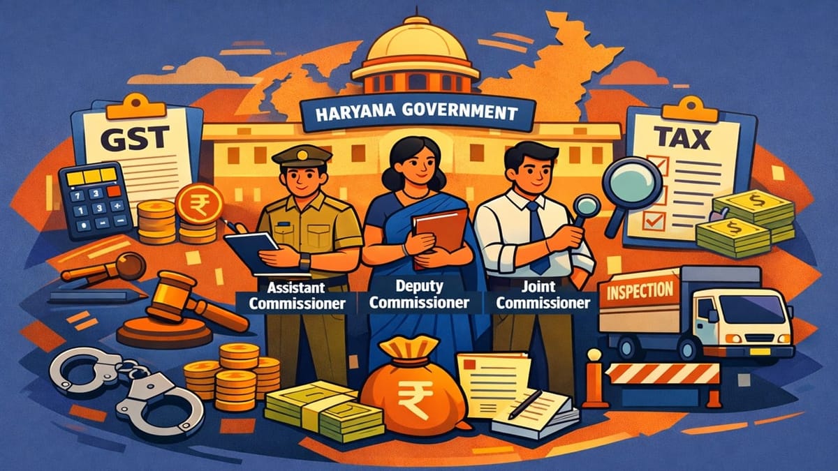 Haryana Government Specifies Authorised Officers Under Haryana GST Act