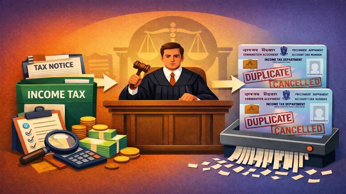 HC Allows Income Tax Proceedings Despite Dual PAN Dispute; Orders Cancellation of Duplicate PAN
