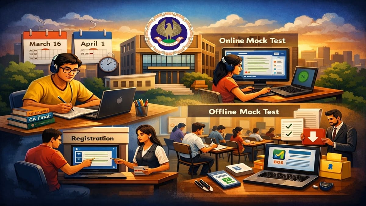 ICAI Announces Mock Test Paper Series I and II for CA Final May 2026 Aspirants