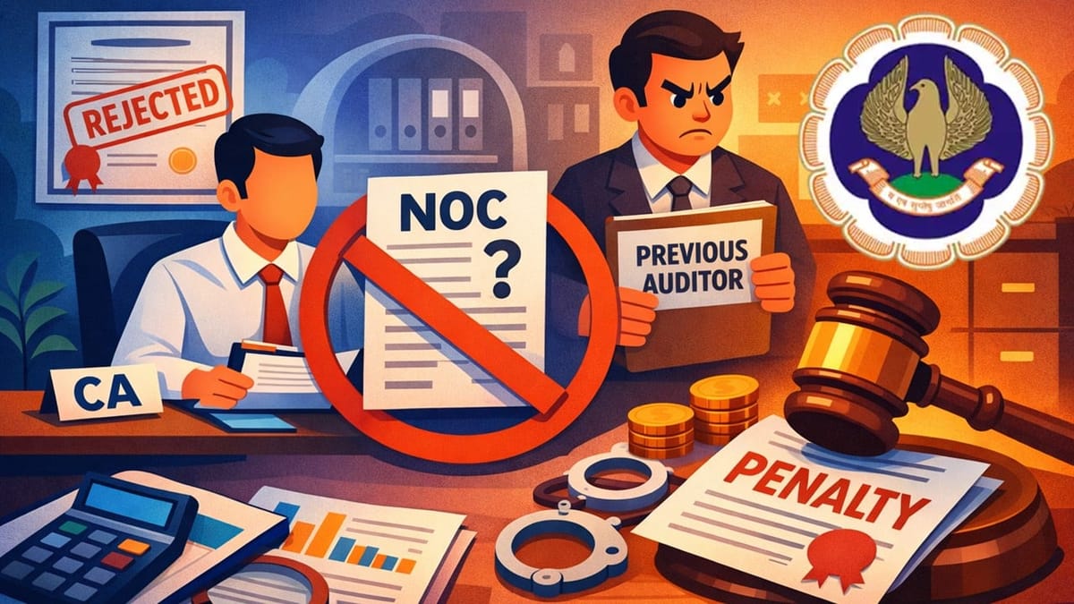 ICAI Levies Penalty on CA for Undertaking Statutory LLP Audit Without Obtaining NOC from Previous Auditor