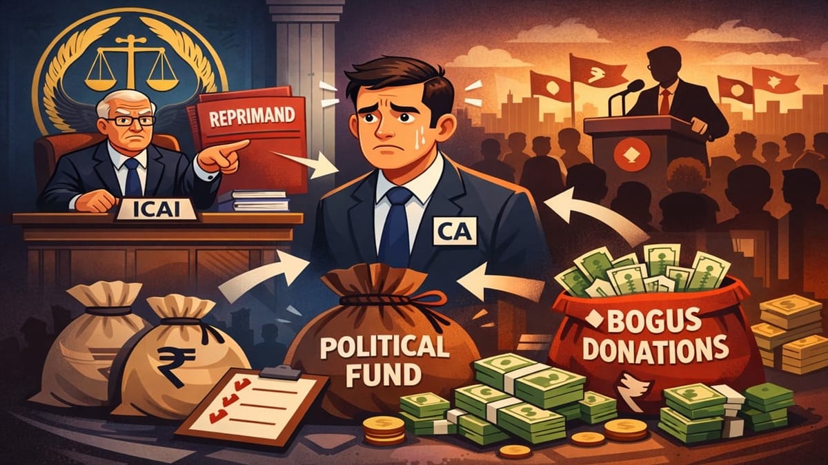 ICAI Reprimands CA for Role in Bogus Political Donation Scam