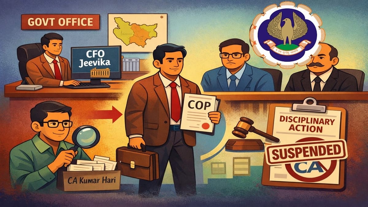 ICAI Suspends Practicing CA for Engaging in Full-Time Govt Job
