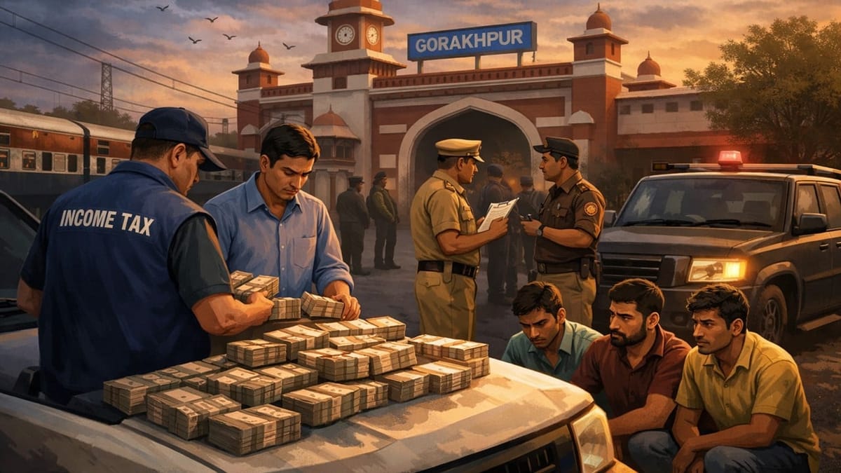 IT Dept. Confiscates Rs. 50 lakh Near Gorakhpur Railway Station; Police Hunt Three Rajasthan Youths