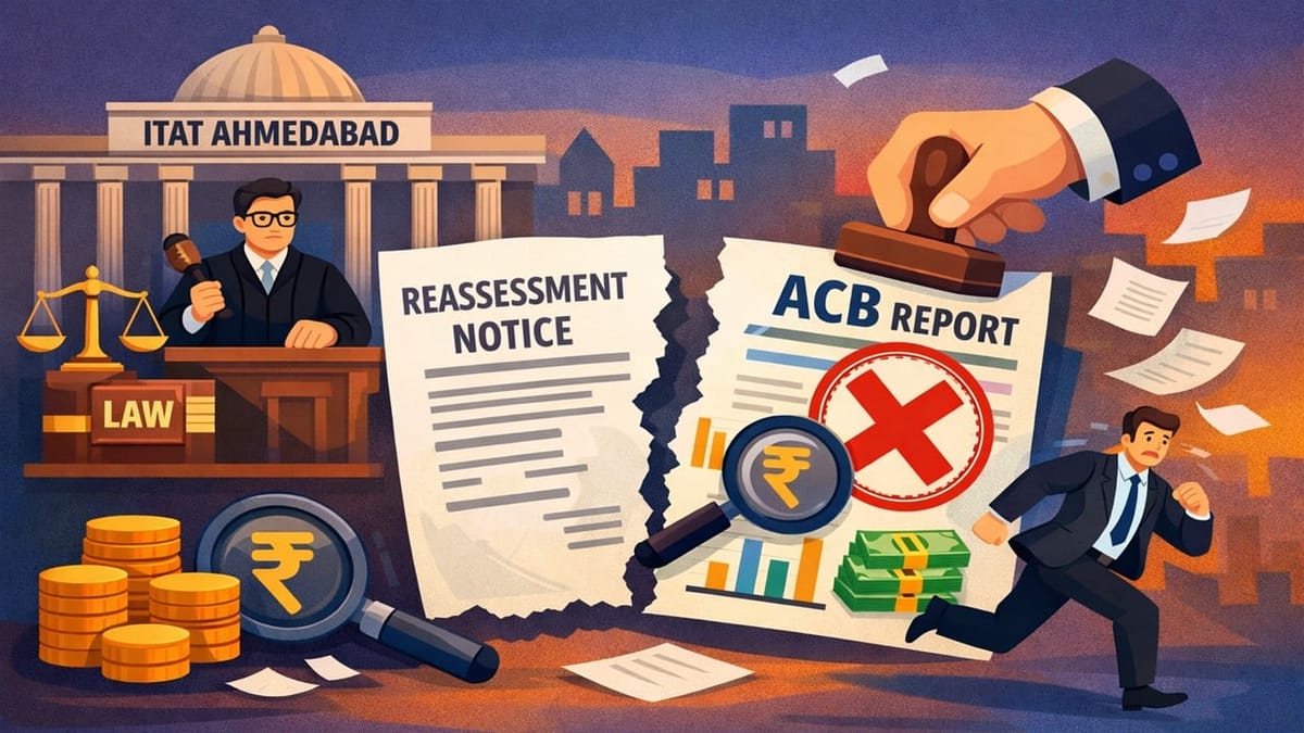 ITAT Ahmedabad Quashes Reassessment Based on Borrowed Satisfaction from ACB Report