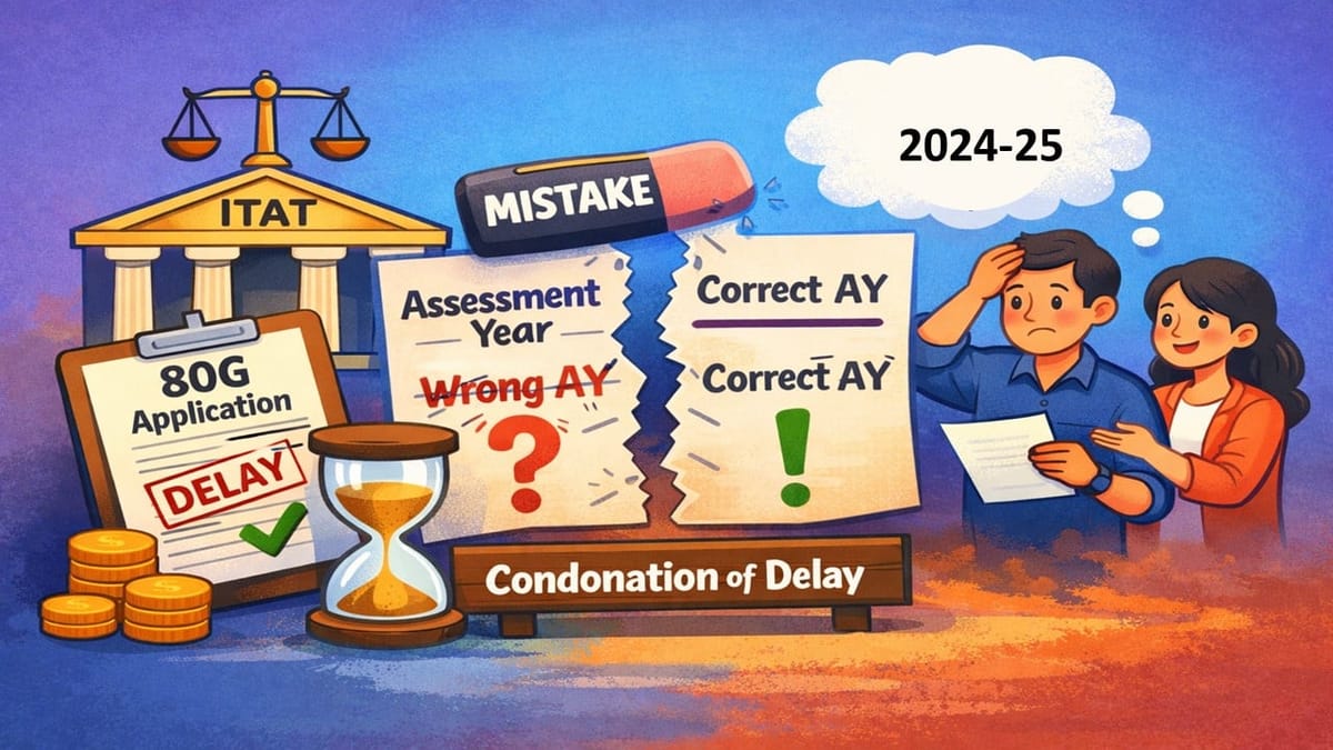 ITAT Allows Condonation of Delay in 80G Application Due to Bona Fide Mistake in Assessment Year Selection