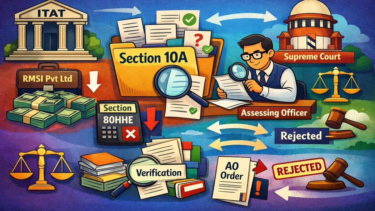 ITAT Allows Deduction Claim Under Section 10A of Income Tax Act Subject to Verification