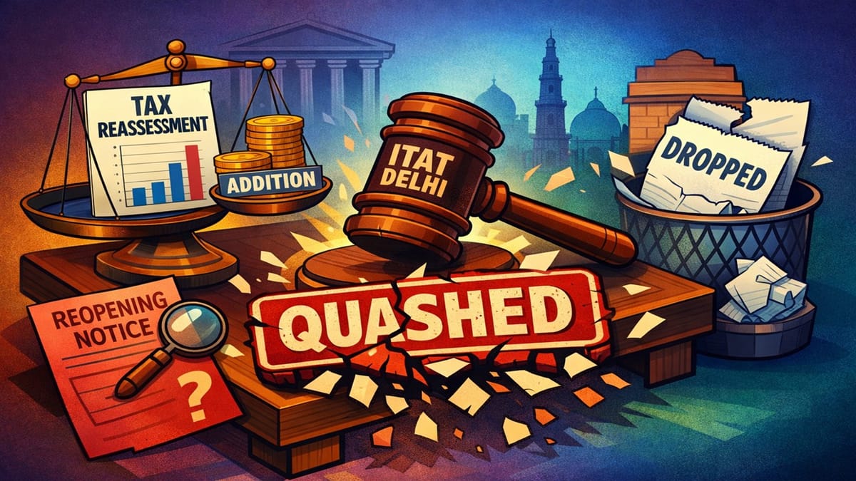 ITAT Delhi Quashes Reassessment Addition Where Original Reopening Ground Was Dropped