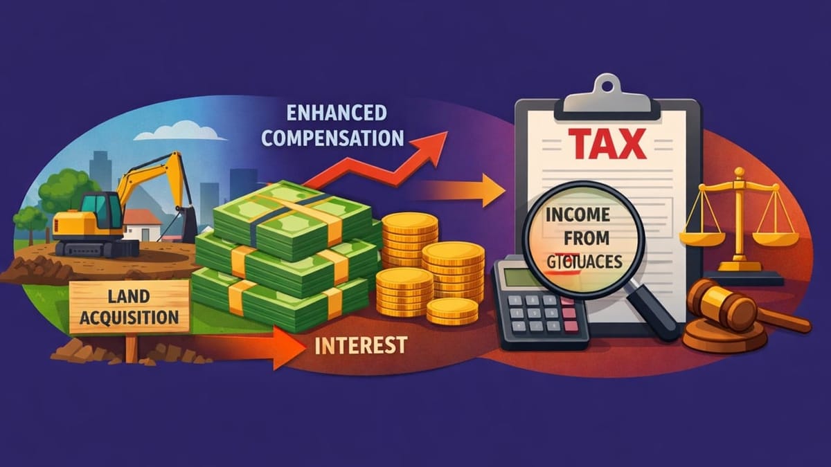 ITAT: Interest on Enhanced Land Compensation Taxable as ‘Income from Other Sources’