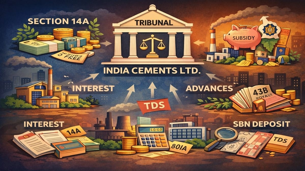 ITAT Partly Allows Appeal on Section 14A, Interest, Subsidy and Other Tax Issues