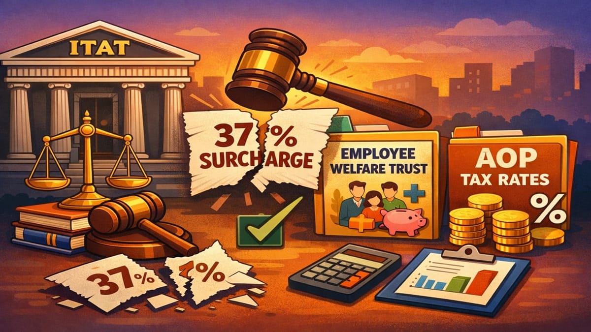 ITAT Quashes 37% Surcharge on Employee Welfare Trust; Normal AOP Rates to Apply
