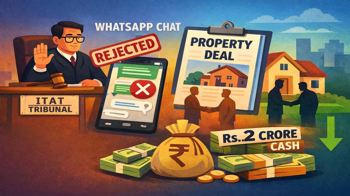 ITAT Rejects WhatsApp Image Evidence; Rs. 2 Cr Cash Addition in Property Deal Quashed