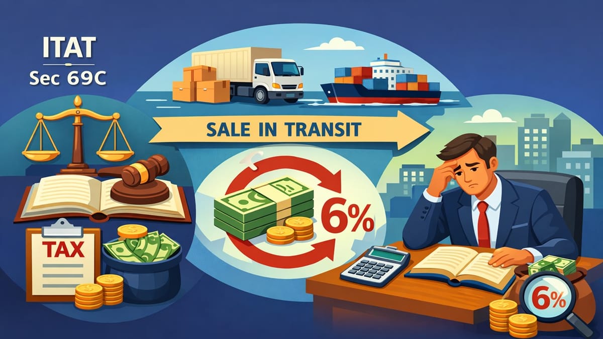 ITAT Restricts Section 69C Addition to 6% on Sale-in-Transit Purchases