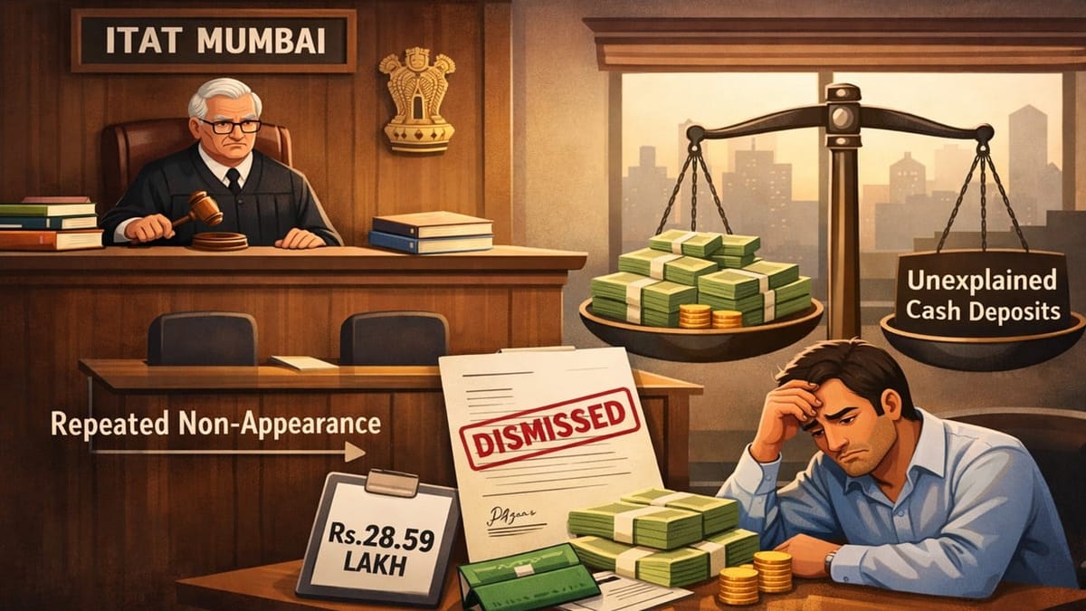 ITAT Upholds 28.59 Lakh Addition on Taxpayer for Unexplained Cash Deposits; Appeal Dismissed