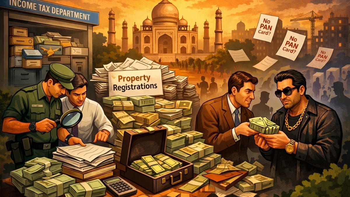 Agra Income Tax Dept Cracks Down Property Registrations more than Rs. 10 Lakh Without PAN