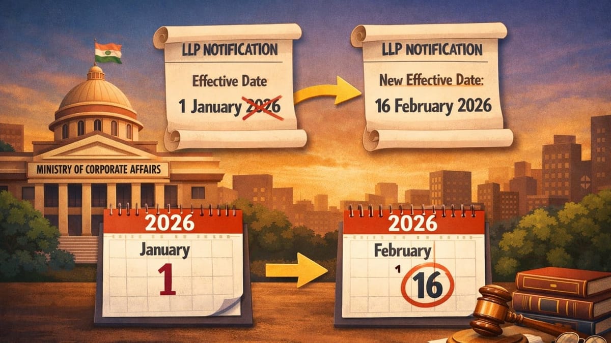 Govt. Extends MCA Notification Effective Date to Feb 16 under Section 68A of LLP Act 2008
