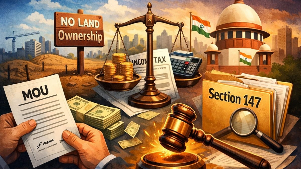 MOU Receipts Taxable as ‘Income from Other Sources’ Where Assessee Had No Land Rights: ITAT