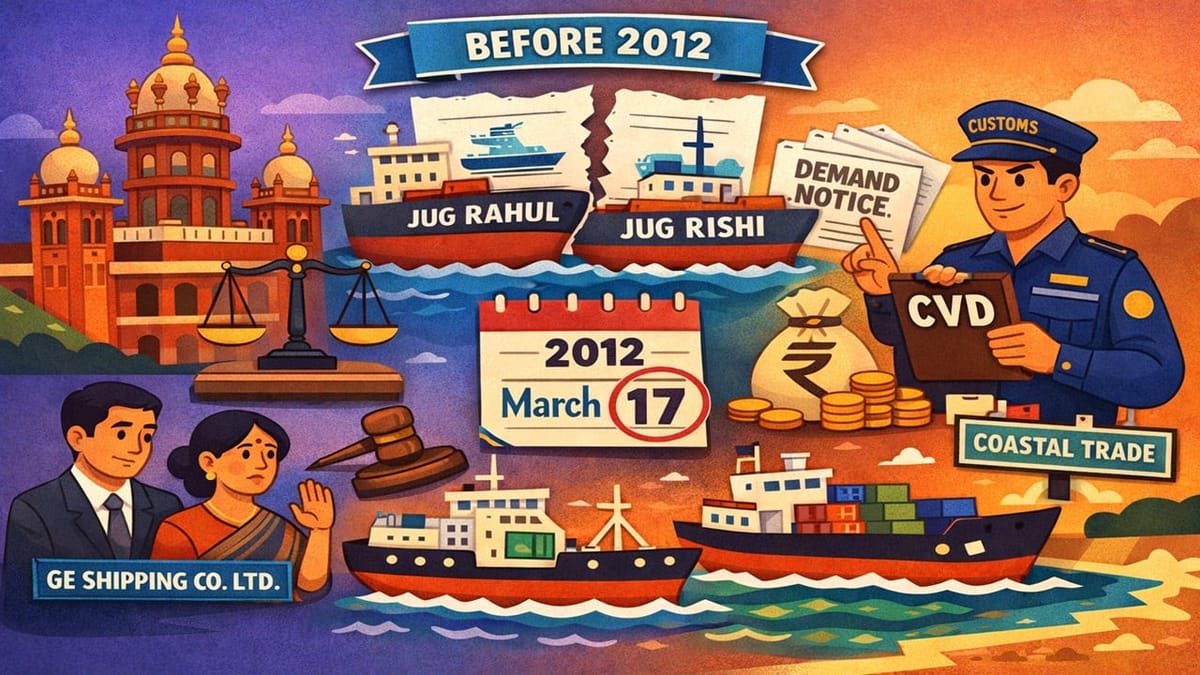 Madras HC Rules Customs Duty Cannot be Demanded on Vessels Imported Before 2012 Notification